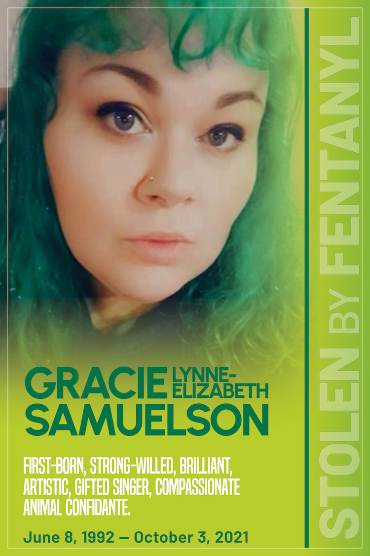 Gracie Samuelson stolen by fentanyl